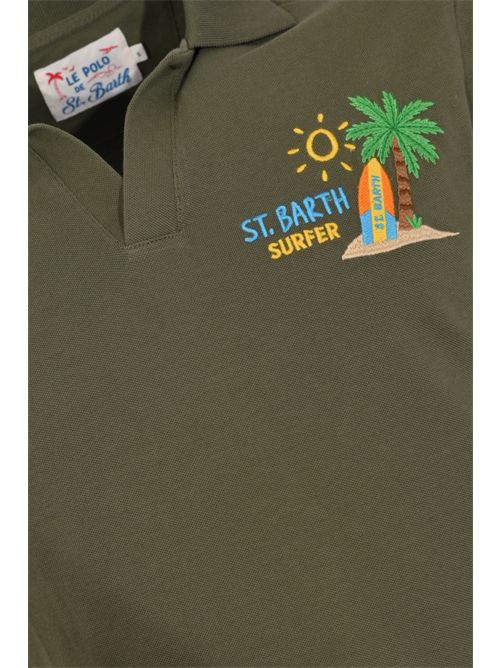 Polo Charles in cotone con ricamo Surfer Mc2 Saint Barth | CHS000108480L